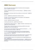 CMSC final exam Questions and Answers Fully Solved 100&percnt;
