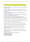  Sevi Final Exam 3013 UARK Questions and Answers