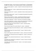 DIABETES MELLITUS EXAM QUESTIONS & ANSWERS