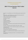 BHS 175 Exam Questions With Verified Answers
