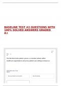 BASELINE TEST &num;2 QUESTIONS WITH 100&percnt; SOLVED ANSWERS GRADED A&plus;