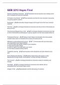  GEB 3213 Hayes Final Questions and Answers Fully Solved 100&percnt;