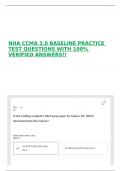 NHA CCMA 3&period;0 BASELINE PRACTICE TEST QUESTIONS WITH 100&percnt; VERIFIED ANSWERS&excl;&excl;