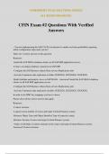 CFIN Exam &num;2 Questions With Verified Answers