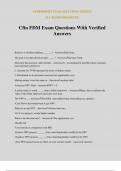 Cfin FDM Exam Questions With Verified Answers