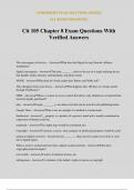 Cit 105 Chapter 8 Exam Questions With Verified Answers