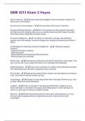 GEB 3213 Exam 2 Hayes Questions and Answers Fully Solved 100&percnt;