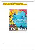 TEST BANK FOR  Varcarolis' Foundations of Psychiatric-MentalHealth Nursing 9th&Tab;Edition Test Bank Complete