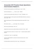 Associate CET Practice Exam Questions And Answers Rated A&plus;&period;