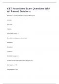 CET Associates Exam Questions With All Passed Solutions&period;