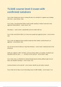TLSAE course level 3 exam with confirmed solutions