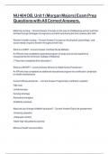 NU 404 OB&comma; Unit 1 &lpar;Morgan Majors&rpar; Exam Prep Questions with All Correct Answers&period;