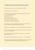 TLSAE Practice Exam With Answers