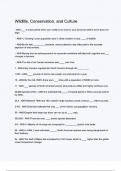 Wildlife&comma; Conservation&comma; and Culture Exam &lpar;Latest Update 2024 &sol; 2025&rpar; Questions and Answers &vert;100&percnt; Verified Correct Answers &vert; complete solution &vert; Grade A&plus;