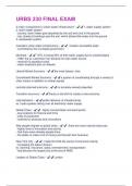 URBS 230 FINAL EXAM QUESTIONS &dollar; ANSWERS GRADEDA&plus;