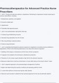 Pharmacotherapeutics for Advanced Practice Nurse Prescribers Exam &lpar;Latest Update 2024 &sol; 2025&rpar; Questions and Answers &vert;100&percnt; Verified Correct Answers &vert; complete solution &vert; Grade A&plus;