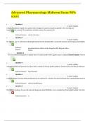 Advanced Pharmacology Midterm Exam &lpar;Latest Update 2024 &sol; 2025&rpar; Questions and Answers &vert;100&percnt; Verified Correct Answers &vert; complete solution &vert; Grade A&plus;