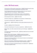 urbs 150 final exam Questions And Answers Already Graded A&plus;
