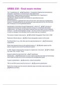 URBS 230 - final exam review Questions and Answers 100&percnt; Verified