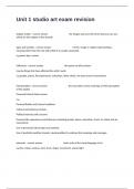 Unit 1 studio art exam revision Actual Questions With Correct  Verified Answers Success Guaranteed&period;
