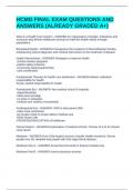 HCMG FINAL EXAM QUESTIONS AND ANSWERS &lpar;ALREADY GRADED A&plus;&rpar;