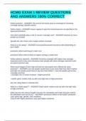 HCMG EXAM 1 REVIEW QUESTIONS AND ANSWERS 100&percnt; CORRECT