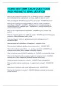 HCMG MIDTERM EXAM QUESTIONS AND ANSWERS 100&percnt; VERIFIED