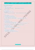 HMFRO Module 1 Exam Questions and Answers &lpar;2024-2025&rpar;