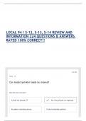 LOCAL 94 &sol; S-12&comma; S-13&comma; S-14 REVIEW AND INFORMATION 224 QUESTIONS & ANSWERS RATED 100&percnt; CORRECT&excl;&excl;