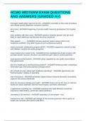 HCMG MIDTERM EXAM QUESTIONS AND ANSWERS &lpar;GRADED A&plus;&rpar;