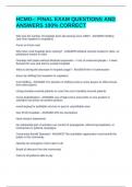 HCMG-&colon; FINAL EXAM QUESTIONS AND ANSWERS 100&percnt; CORRECT