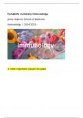 Summary immunology Johns Hopkins - New 2024&sol;2025 plus visuals and explanations