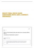 NGICP FINAL MOCK EXAM QUESTIONS WITH 100&percnt; CORRECT ANSWERS&excl;&excl;