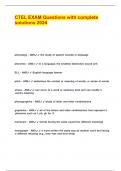 CTEL EXAM Questions with complete solutions 2024&period;