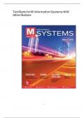 TEST BANK FOR  M&colon; Information Systems 4th Edition Baltzan