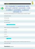CC ELEMENT 3 QUESTIONS WITH  DETAILED VERIFIED ANSWERS &lpar;100&percnt;  CORRECT ANSWERS&rpar; &sol;ALREADY GRADED A&plus;