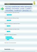 FCCN2 QUESTIONS WITH DETAILED  VERIFIED ANSWERS &lpar;100&percnt; CORRECT  ANSWERS&rpar; &sol;ALREADY GRADED A&plus;