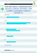 ISYE 2027 EXAM 1 QUESTIONS WITH  DETAILED VERIFIED ANSWERS &lpar;100&percnt;  CORRECT ANSWERS&rpar; &sol;ALREADY GRADED A&plus;