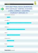 ISYE 2027 FINAL EXAM QUESTIONS  WITH DETAILED VERIFIED ANSWERS  &lpar;100&percnt; CORRECT ANSWERS&rpar;  &sol;ALREADY GRADED A&plus;