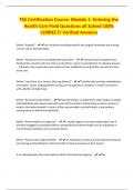 PSS Certification Course&colon; Module 1- Entering the Health Care Field Questions all Solved 100&percnt; CORRECT&sol; Verified Answers