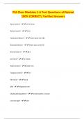 PSS Class Modules 1-6 Test Questions all Solved 100&percnt; CORRECT&sol; Verified Answers