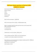 PSS Exam Study questions all Solved 100&percnt; CORRECT&sol; Answers
