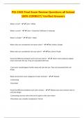 PSS 2343 Final Exam Review Questions all Solved 100&percnt; CORRECT&sol; Verified Answers