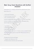 Med- Surg&period; Exam Questions with Verified  Answers