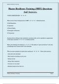 Master Resilience Training &lpar;MRT&rpar; Questions And Answers&period;
