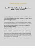 Law 420 Quiz 2 Affidavits Exam Questions With Verified Answers
