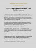 MBA Prep CFIN Exam Questions With Verified Answers