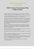 MHTC Practice Test Questions With Verified Answers
