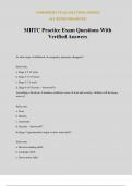 MHTC Practice Exam Questions With Verified Answers