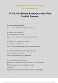 NUR 5332 Midterm Exam Questions With Verified Answers